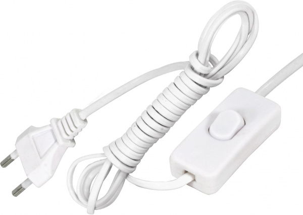 Выключатель проходной со шнуром для бра 6А белый/84326