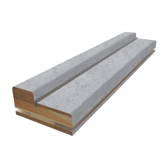 Коробка брус ПВХ бетон темный 32*70 телескопическая с уплотнителем