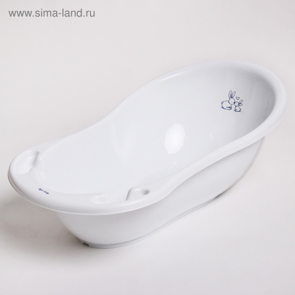 Ванночка детская "Кролики"86см. с термометром и сливом ,цвет белый 3384747