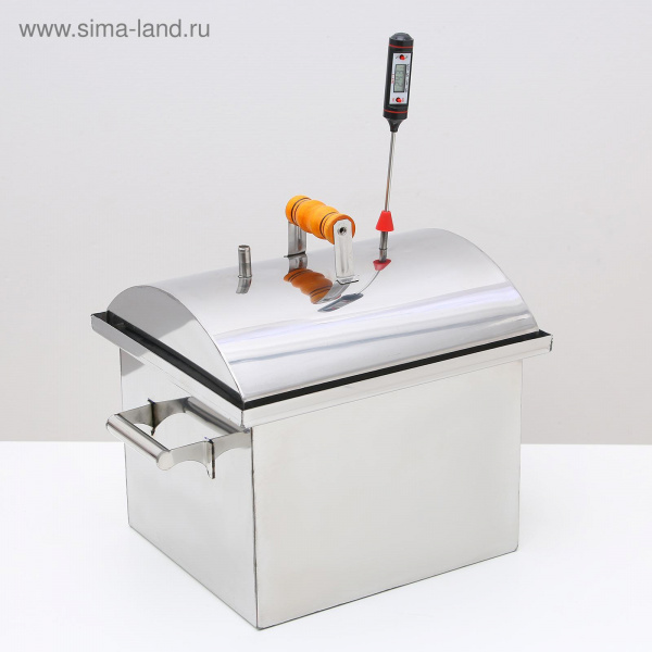 Коптильня с гидрозатвором 10л. МАЛИНОВКА овальная крышка с чехлом 4841071