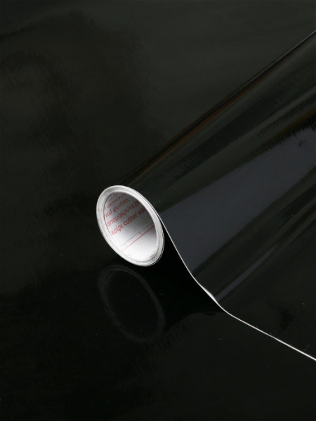 Пленка самоклеющаяся Черный лак 0,90x15м   200-5259