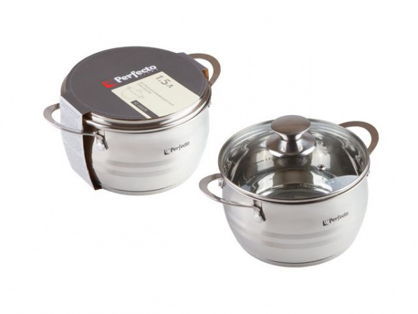 Кастрюля из нерж.стали, 1.5 л, ф 16 x 7.5, серия ARCELIA (Арселия)/50-101675