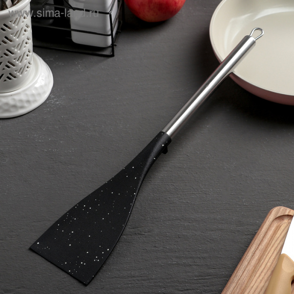 Лопатка кулинарная Доляна «Фернан», 36 см, цвет чёрный/4457390