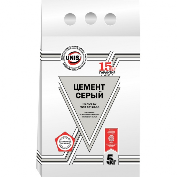 Цемент серый 5кг ЮНИС ПЦ-400