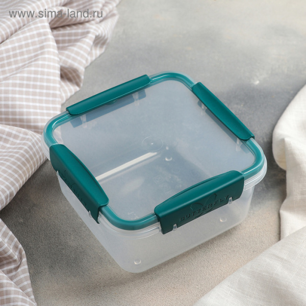 Контейнер пищевой герметичный Butterfly, 1,2 л, пластик,крышка МИКС /4020370