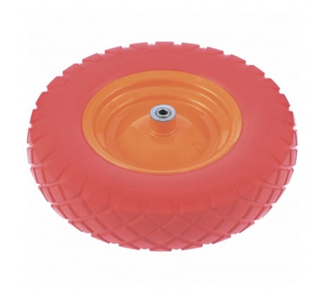 Колесо полиуретановое 4.80/4-8, длина оси 90мм, подшипник 12мм  /68978/689785