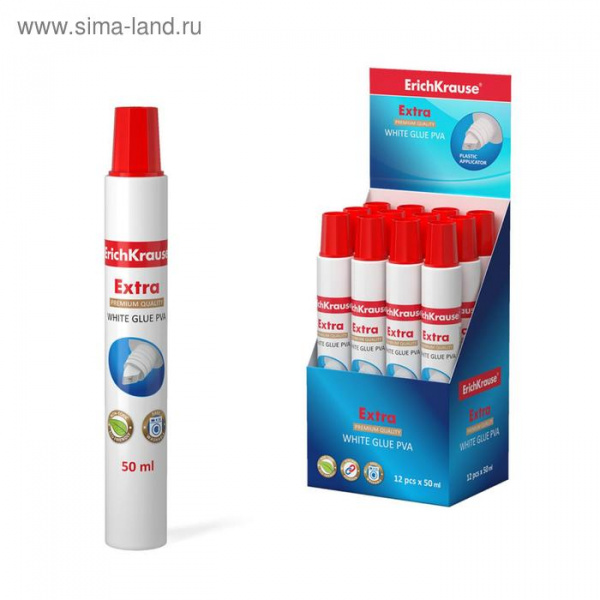 Клей ПВА 45г ErichKrause "Extra" 50мл 5188500