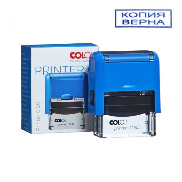 Штамп автоматический COLOP "Копия верна", 38 х 14 мм, синий /1332669