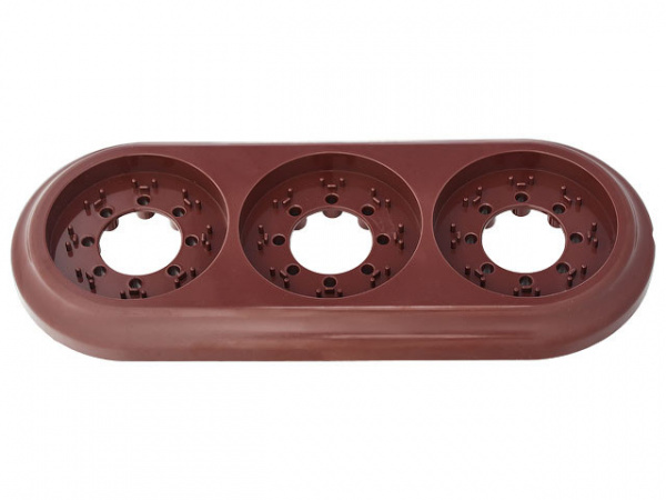 Рамка 3-местная коричневая, Ретро, BYLECTRICA (ЮЛИГ.735212.472кор)