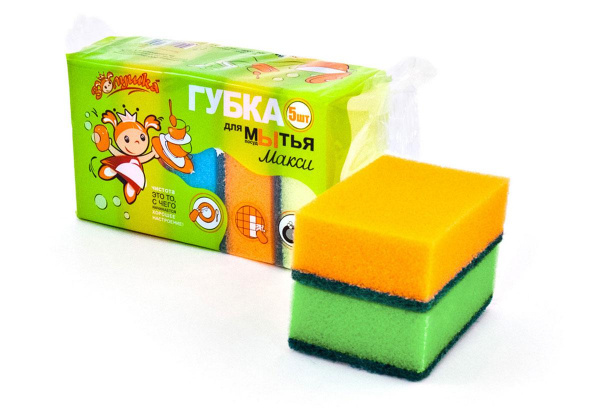 Губка для посуды "ЗОЛУШКА" Макси 5шт/10130