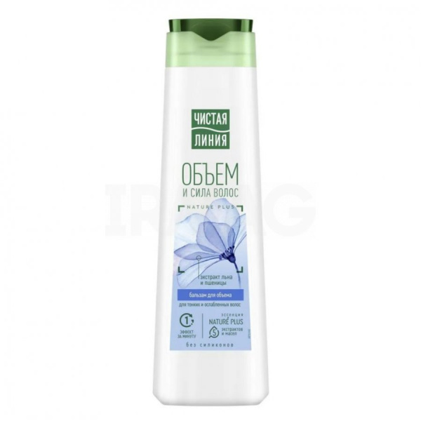 Бальзам-ополаскиватель для волос Чистая Линия Фитотерапия Объем и Сила Пшеница и лен (230 мл)