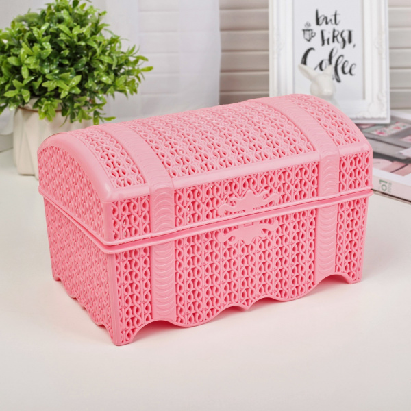 Контейнер для хранения с крышкой 24×14×14 см, цвет МИКС /3622293