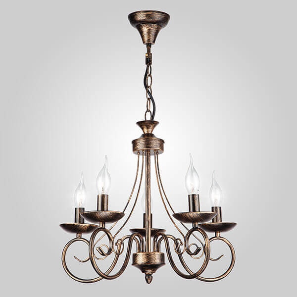 Светильник Классика 22404/5 черный с золотом 