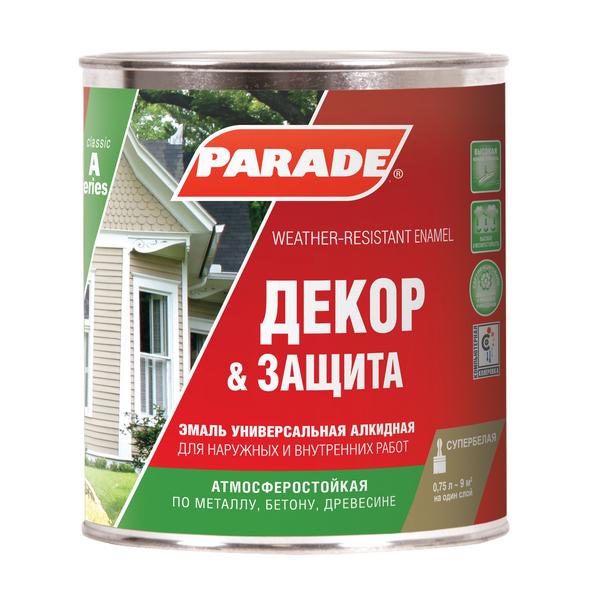 Эмаль PARADE A1 Декор и Защита база А матовая 0,75