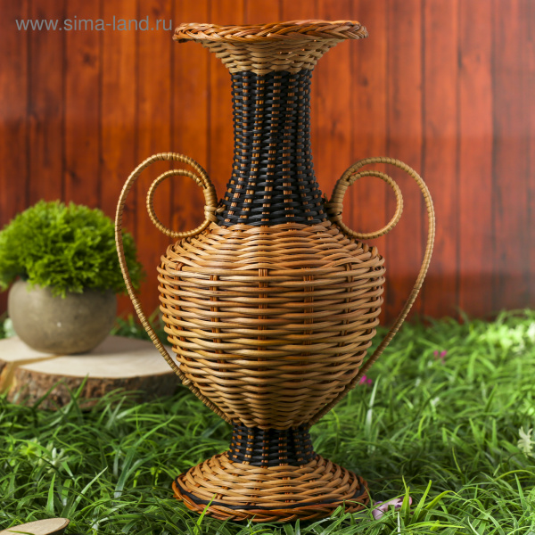 Ваза плетеная "Валенсия" из папоротника 25х22х22см 1152857