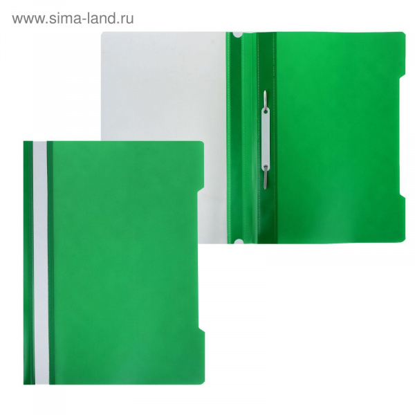 Папка-скоросшиватель А4, 120/160мкм ЭКОНОМ, зеленая/998169