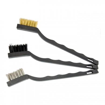 Набор щеток, 3 шт., металлические с пластмассовой ручкой,малые// MATRIX 74860