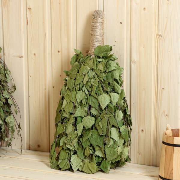 Веник для бани березовый с обмоткой /7731090