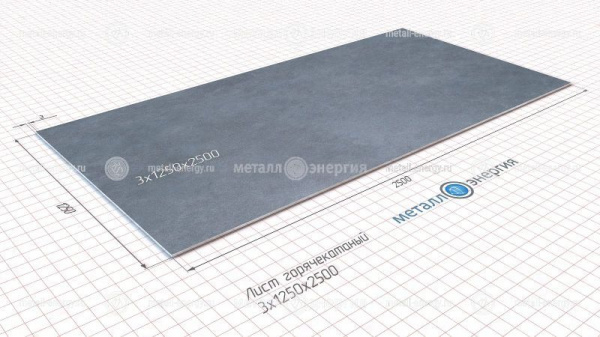 Лист горячекатаный 3,0х1250х2500