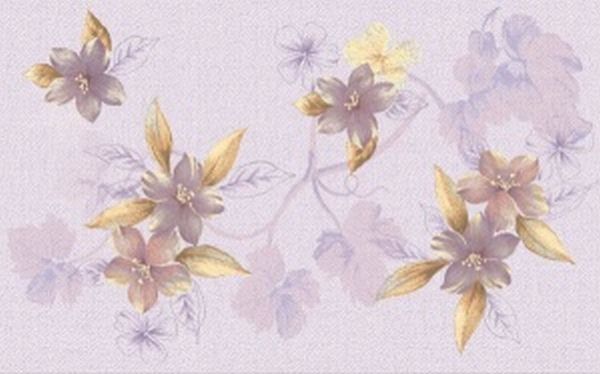 Декор Каприз 400х250 цветы лиловый 040110903512310