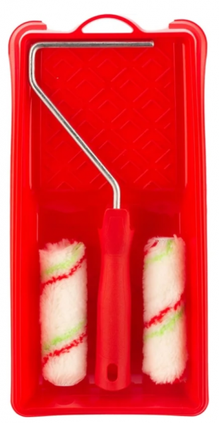 Малярный набор для работ с эмалями: кювета 150 мм х 290 мм и мини-валик 110 мм/80453