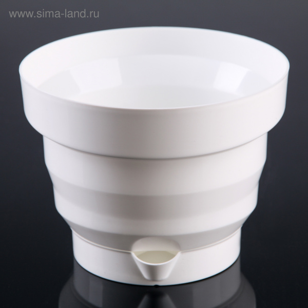 Горшок для цветов 1,6л "Акцент" цвет белый /4318544