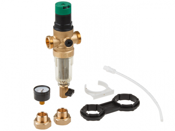 Фильтр самоочищающийся промывной 3/4", 100 микрон AV Engineering (С регулятором давления) (AVE115534