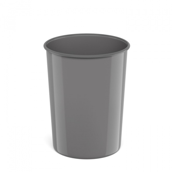 Корзина для бумаг и мусора 13.5 литров ErichKrause Classic, литая,серая /9262290
