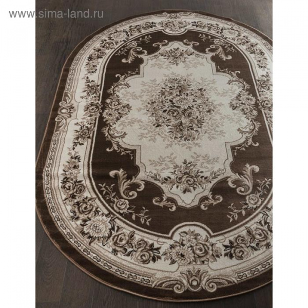 Ковёр овальный Valencia deluxe 4015, размер 80x150 см, цвет brown/5474119
