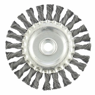 Щетка для УШМ, 125 мм, М14, "плоская", крученая проволока 0,5 мм/74640