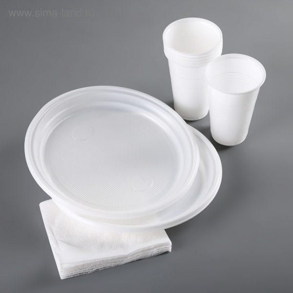 Посуда одноразовая "Красавчик" 6 персон 1496906