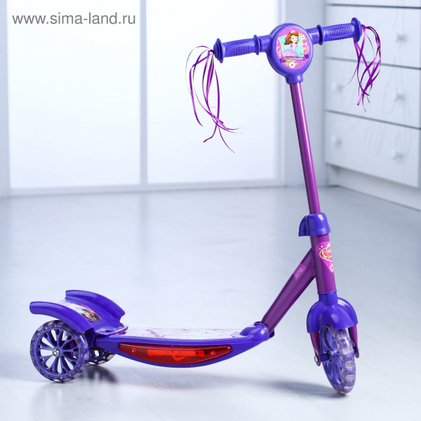 Самокат "София Прекрасная" 2017 музыка, свет, три колеса PVC 1694165
