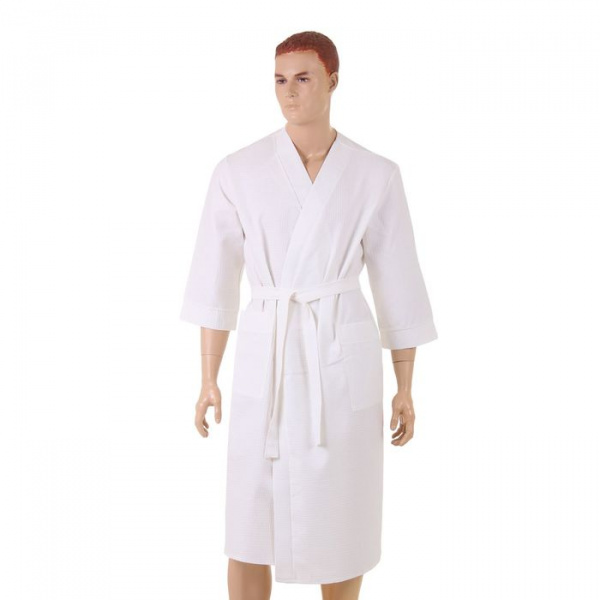 Халат вафельный муж. р-р 54, цв белый 1140533