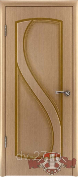 Дверь Грация шпон глухая золотой дуб 800х2000