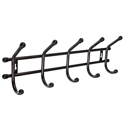 Вешалка настенная на 5 крючков «Уют 5», цвет чёрный/5084125
