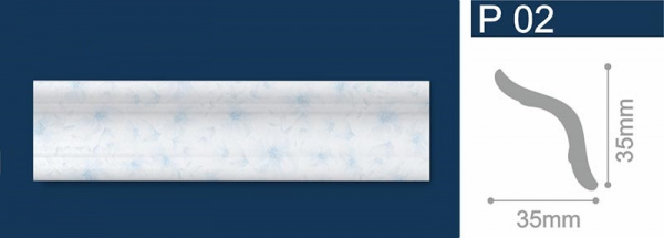 Плинтус Р 02 голубой1м