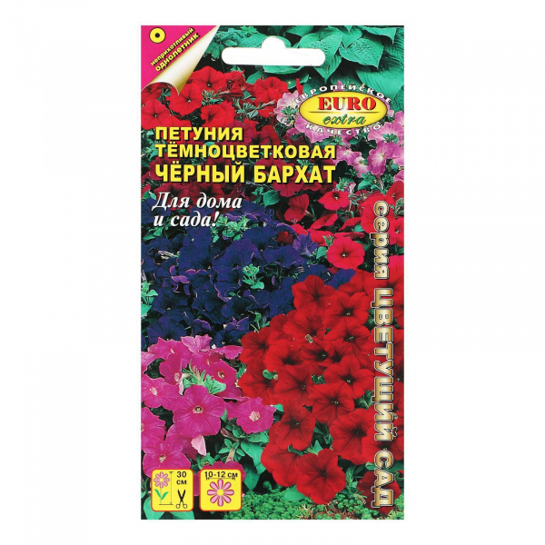 Семена цветов Петуния "Черный Бархат" смесь окрасок 0,04г 1314119