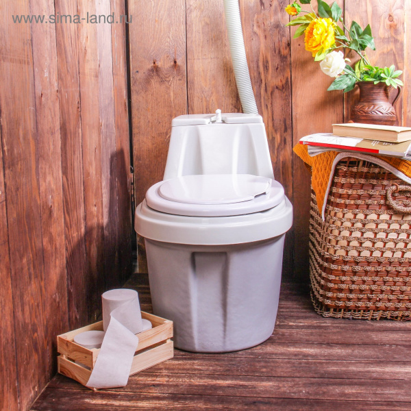 Биотуалет торфяной, 60л "Компакт М" Бежевый /1372354