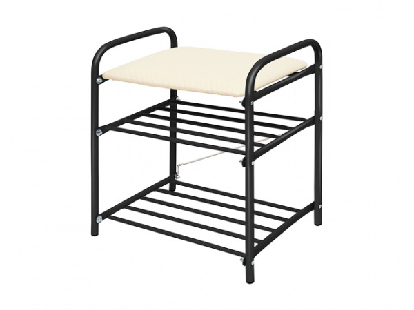 Банкетка для обуви, 500х330х450 мм, черный, NIKA (Б1/Ч)