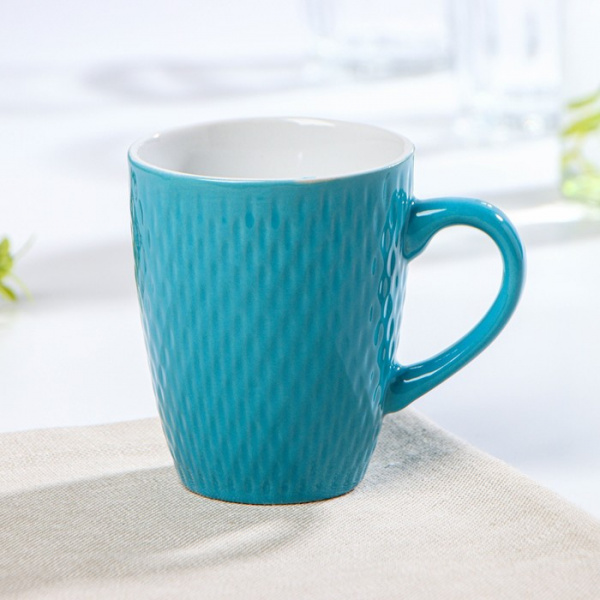 Кружка керамическая «Лилу», 190 мл, цвет голубой /3714613