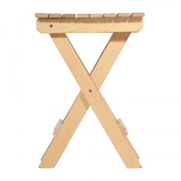 Табурет складной, шлифованный/03597