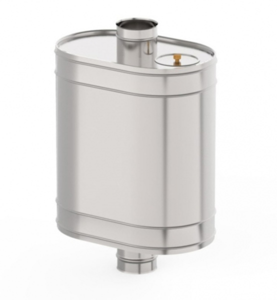 Бак на трубу 63л круглый (нержавеющая  сталь) д115мм