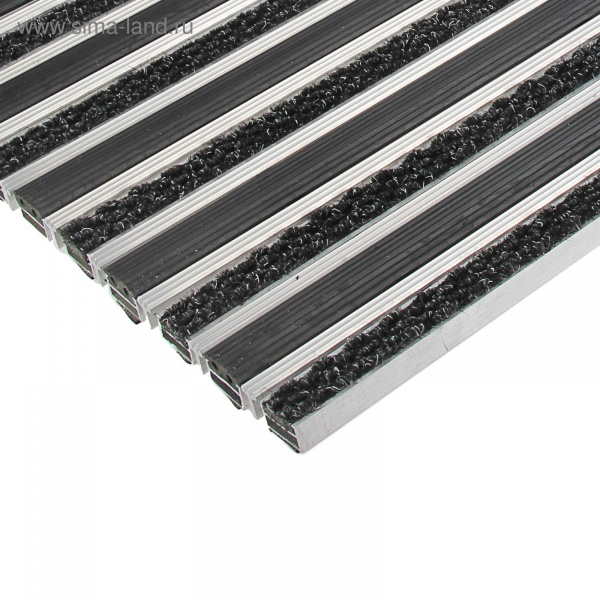 Коврик комбинированный с шумоизоляцией, резина, скребок, ворс, 60х40см   1641211