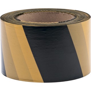 Лента сигнальная, 75 мм. х 200 метров черно-желтая СИБРТЕХ/89034