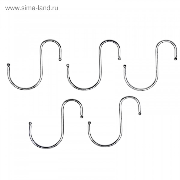 Набор крючков для рейлинга 5шт 9см  1038451