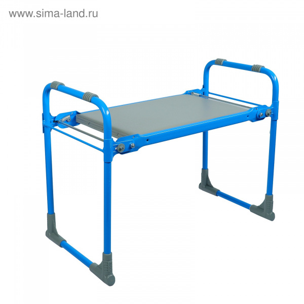 Скамейка-Перевертыш садовая складная 56х30х42, 5 см, голубая макс. нагрузка 100 кг 3275882