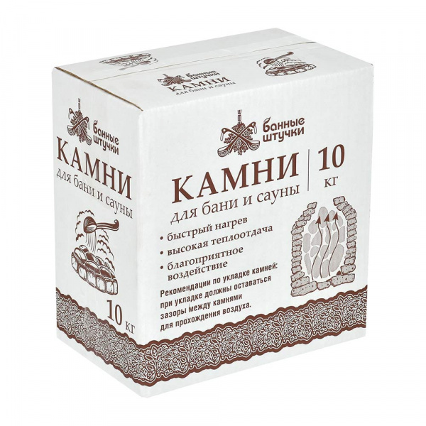 Камень "Серпентинит", обвалованный, средний (70-140 мм), в коробке 10 кг/33714