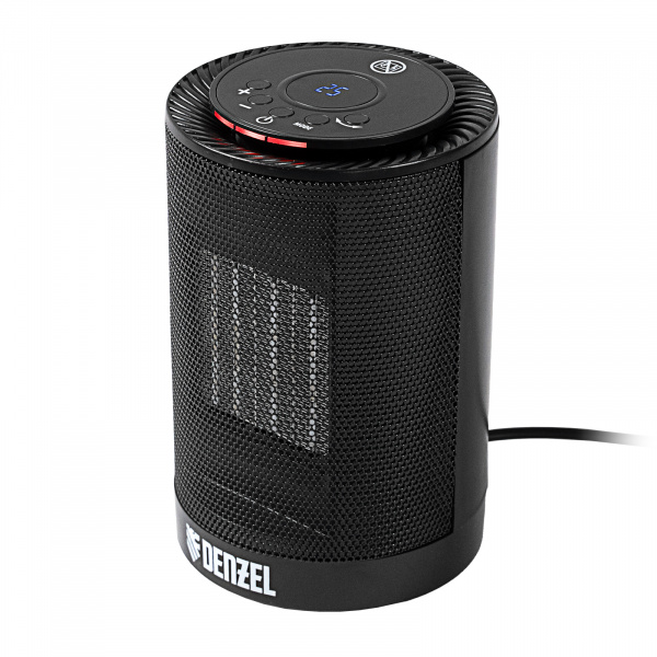 Тепловентилятор электрический керамический DTFC-1200, 3 режима, вентилятор, нагрев 600/1200 Вт Denze