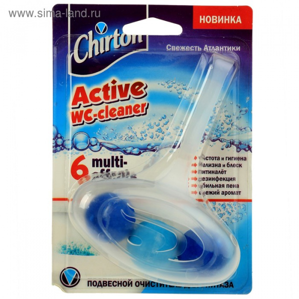 Подвесной очиститель для унитаза, Chirton "Свежесть Атлантики", шарики, 45гр /2928409