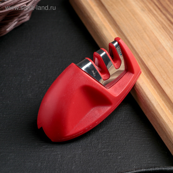 Точилка для ножей с полировкой, 10×6×4 см, цвет МИКС/ 1010155